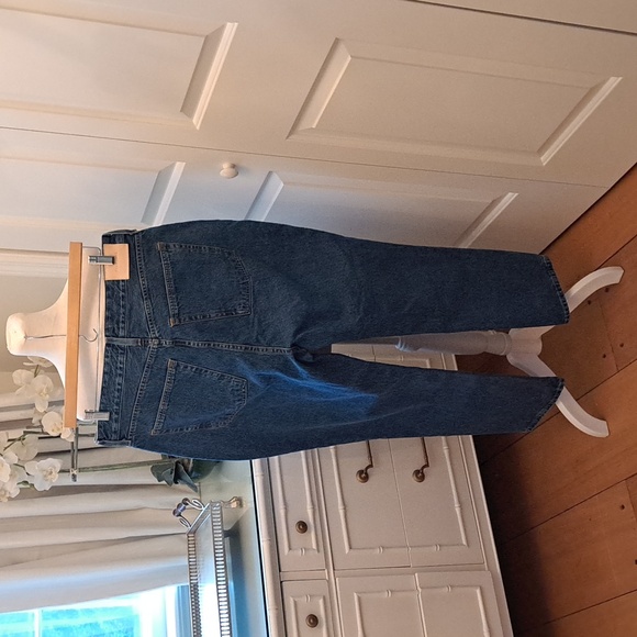 NWOT EVERLANE Womens Curvy 90's Cheeky Straight 100% Cotton Med. Wash Jeans 33R - Picture 2 of 8